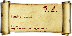Tuska Lili névjegykártya