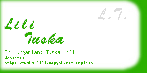 lili tuska business card